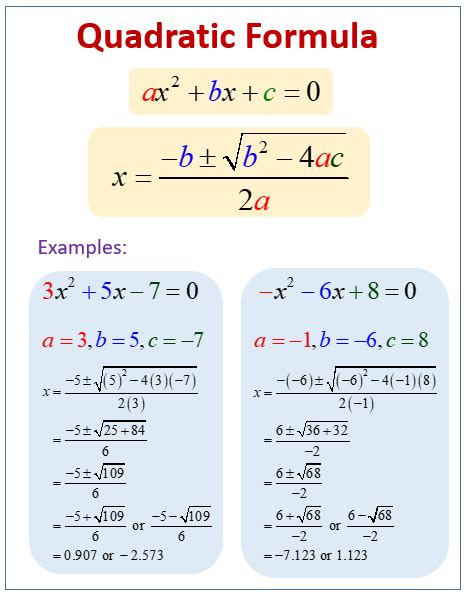 Formula, Examples .